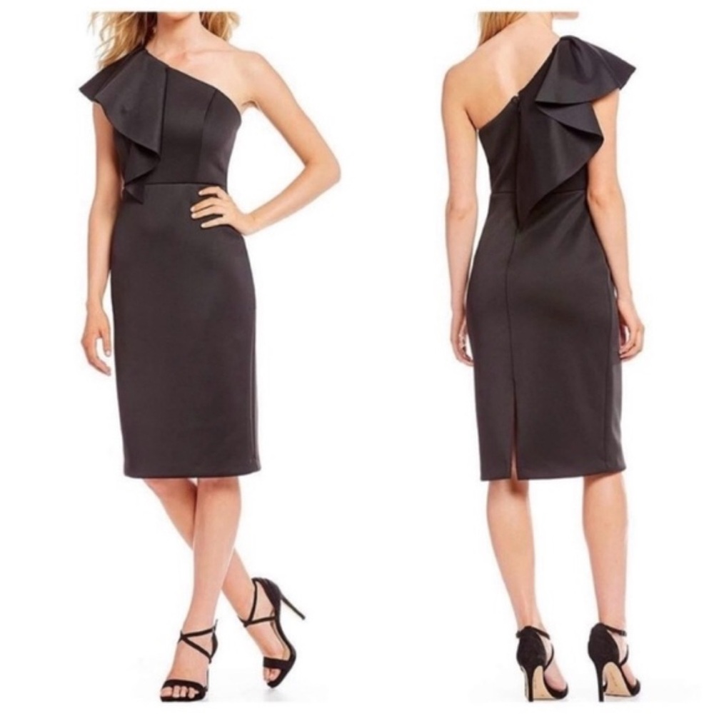 Gianni Bini Elegant Black One-Shoulder Dress